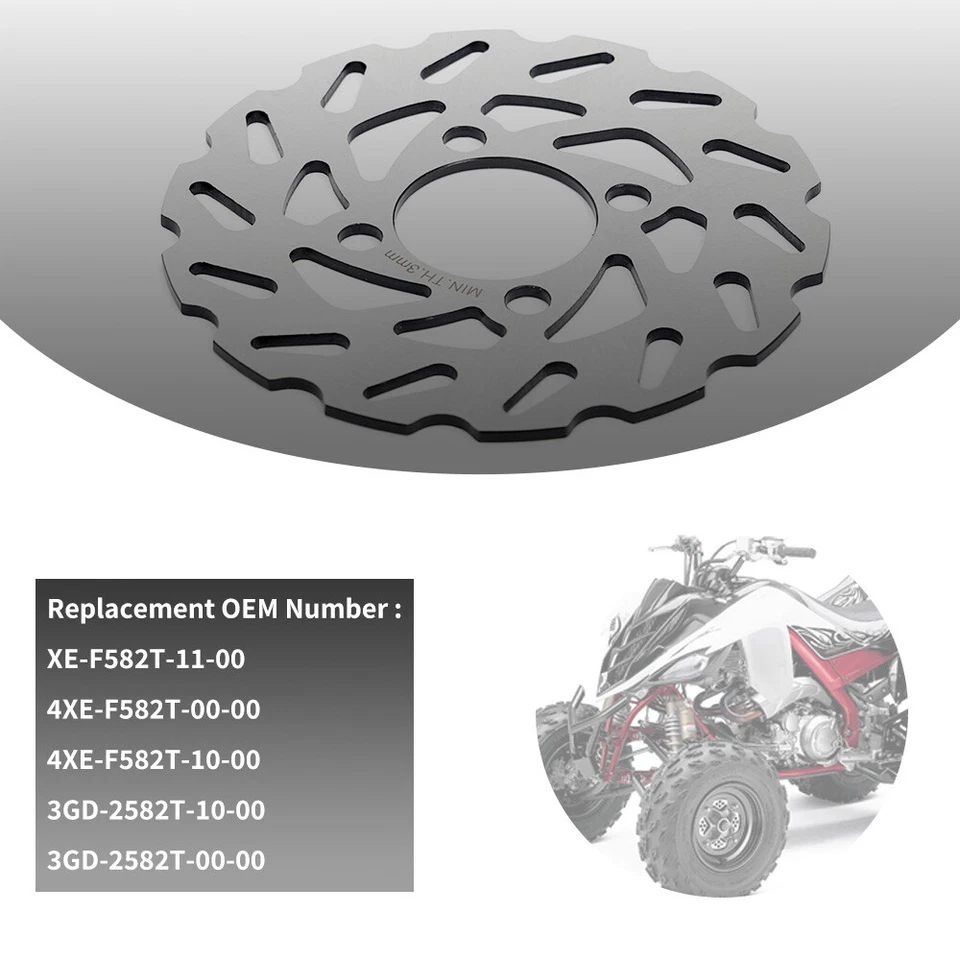 2x Rotores de disco de freno delanteros para Yamaha YFZ 450 YFZ450 2004-2012 YFZ450R 2009-2025 Foto 3 de 4