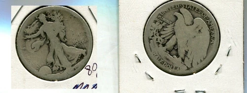 1921 S WALKING LIBERTY SILVER HALF DOLLAR AG GOOD 8086Q