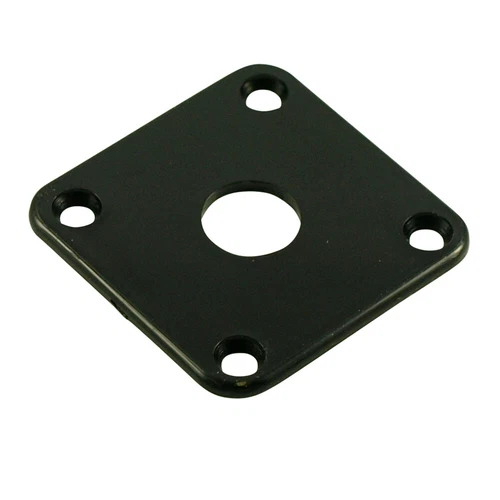WD Square Jack Plate for Gibson Les Paul Black Plastic JCB4B-P