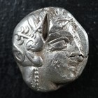 Athens Attica Ar Tetradrachm c. -454 to -404 Athena Owl olive sprig silver