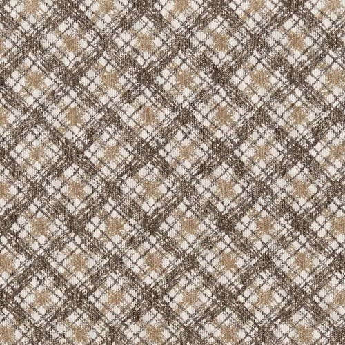 Natural Brown Performance Geometric Woven Pattern Upholstery Fabric by the Yard - Picture 1 of 3