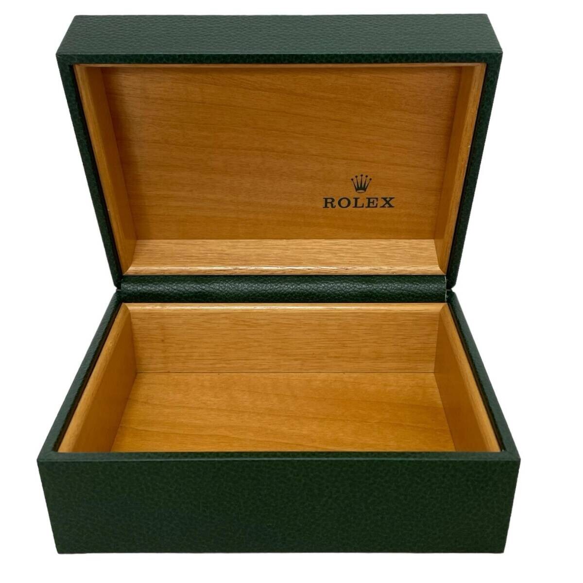 VINTAGE GENUINE ROLEX watch box case Green Wood 64.00.02 no VINTAGE GENUINE ROLEX watch box case Green Wood 64.00.02 no
