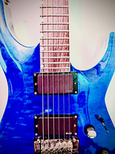 ESP LTD LTD MH-400 see thru blue finish Solid Body 6-String Electric Guitar