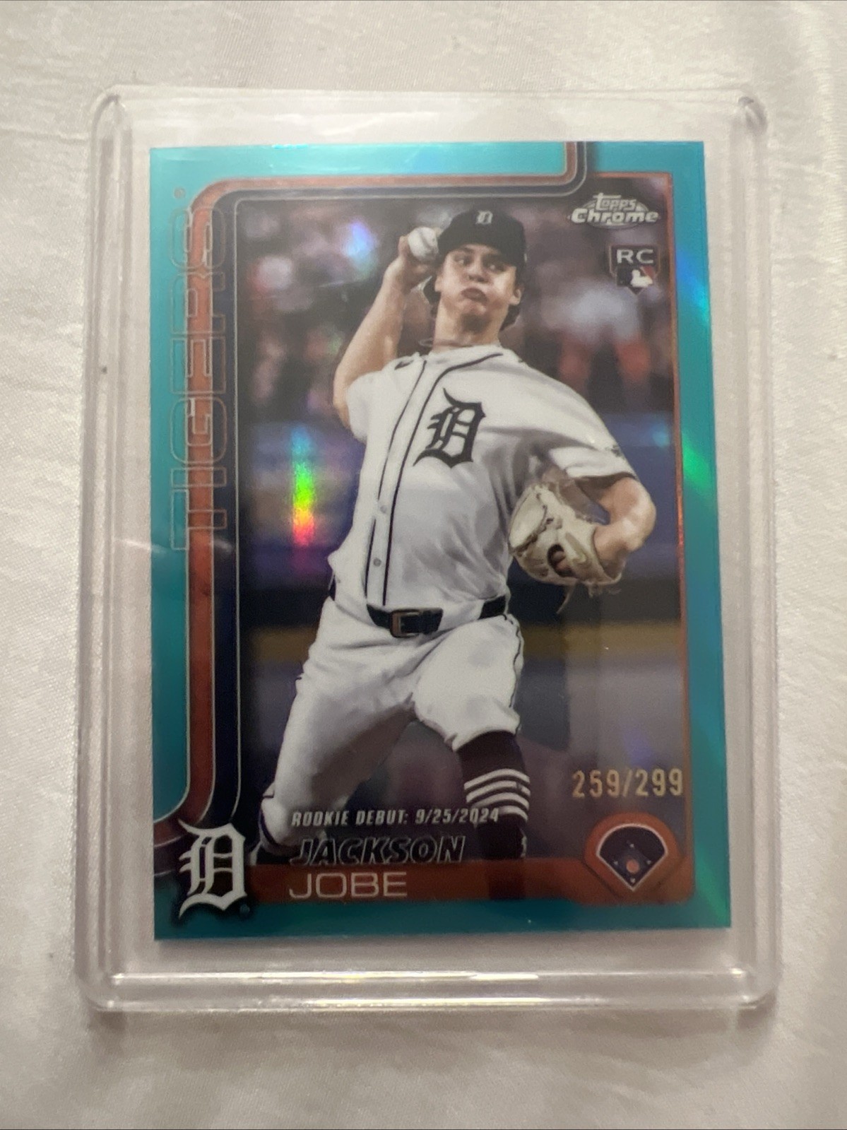 2025 Topps Chrome - Jackson Jobe #249 Teal Refractor /299 (RC)
