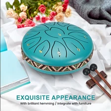 Steel Tongue Drum 11 Note 6 Inch Rain Drum for Outside Garden Rain Chime