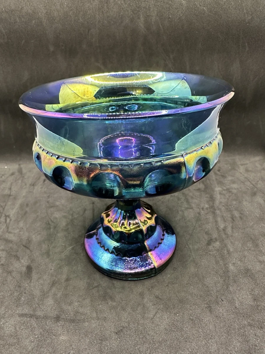 Carnival Glass Compote In Vintage Fenton Carnival Glass for sale