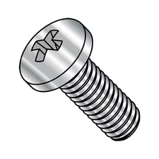 M2.5-0.45 x 40 mm Phillips Pan Machine Screw, Plain A2 Stainless Steel, 1500
