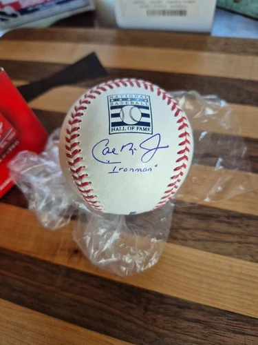 Cal Ripken Jr Autographed Rawlings HOF OML Baseball w/Ironman - Fanatics *Blue