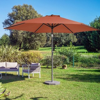 B Stock Parasol Alu Ø300cm Garden Umbrella Market Crank Sun Shade