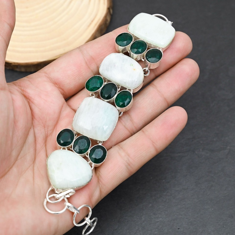 FS S925 Sterling Silver Inlay 4*6mm Opale Di Fuoco Naturale Fine