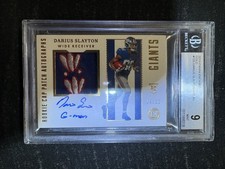 2019 Panini Encased - Rookie Cap Patch Autographs Darius Slayton Gold 9/10 AU RC