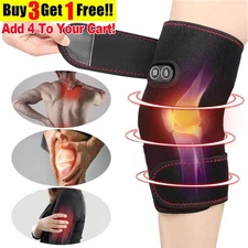 Electric Knee Massager, 3 Heat & 6 Vibration Modes, Adjustable Wrap, Pain Relief
