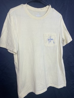 Guy Harvey Yellow Marlin Swordfish Fish T-Shirt Short Sleeve Size M Men's EUC