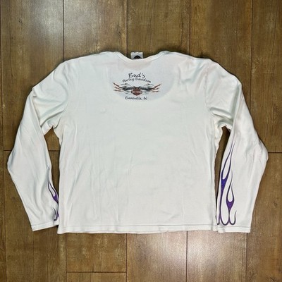 Vintage Harley-Davidson Flame Long Sleeve Shirt Women's 2XL XXL