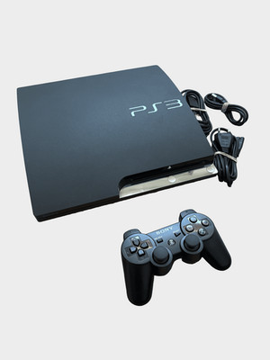 Sony PlayStation 3 PS3 Slim Konsole 120GB Schwarz Controller technisch gewartet