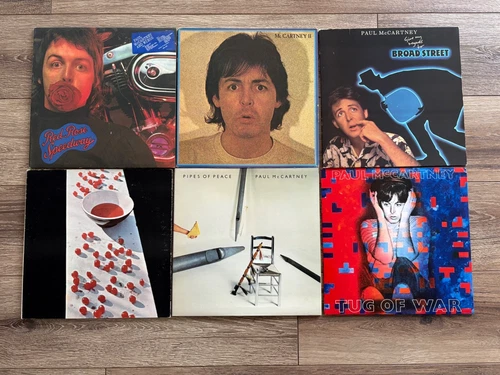 PAUL MCCARTNEY (6) LP Vinyl Record LOT- Beatles- Red Rose, Tug of War