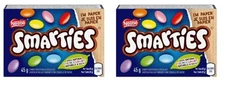 Nestle Smarties Candy Coated Milk Chocolate Carton, 45g (2 Pack)