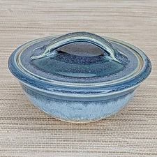 Hand Thrown Studio Art Pottery Stoneware  Lidded  Casserole Artist Signed.
