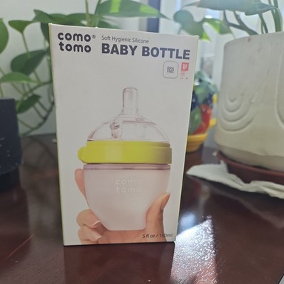 Comotomo 5oz Baby Bottle Soft Hygienic Silicone BPA Free Green NEW