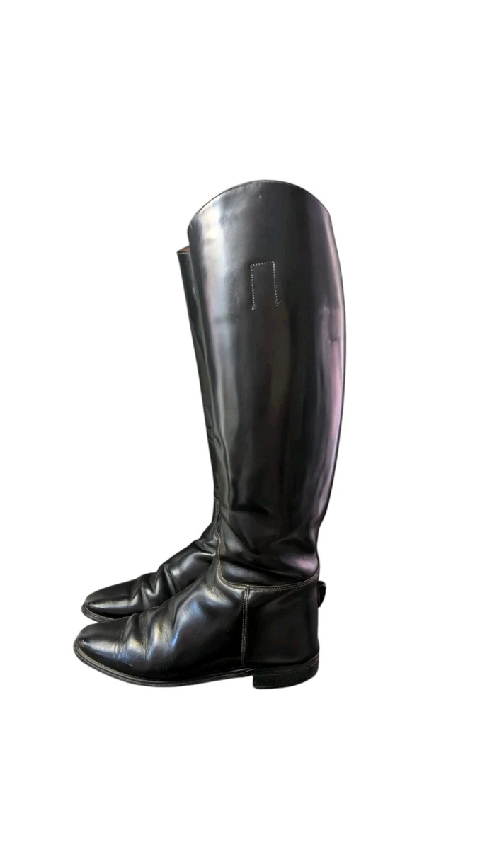 Bottes D'équitation Marlborough GP Olympic - Femme - Noir - Taille US 7B - Cuir - Fabriquées En Angleterre