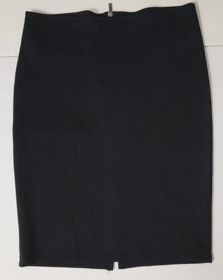 19V69 Italia by Versace Womens S Black Stretch Midi Pencil Skirt Back Slit