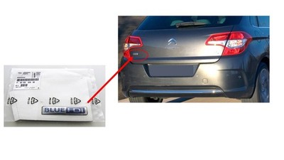 Schriftzug/Symbolschild ''BLUE HDi'' hinten f. Heckklappe-Citroën C4 II Schrägheck