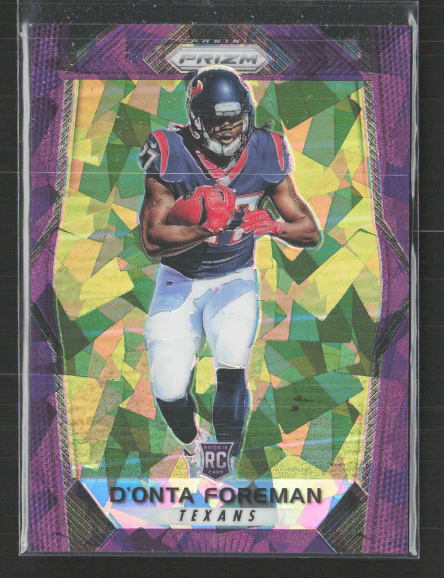 2017 Panini Prizm #273 D'Onta Foreman Prizm Purple Crystals #/75 RC (JB)