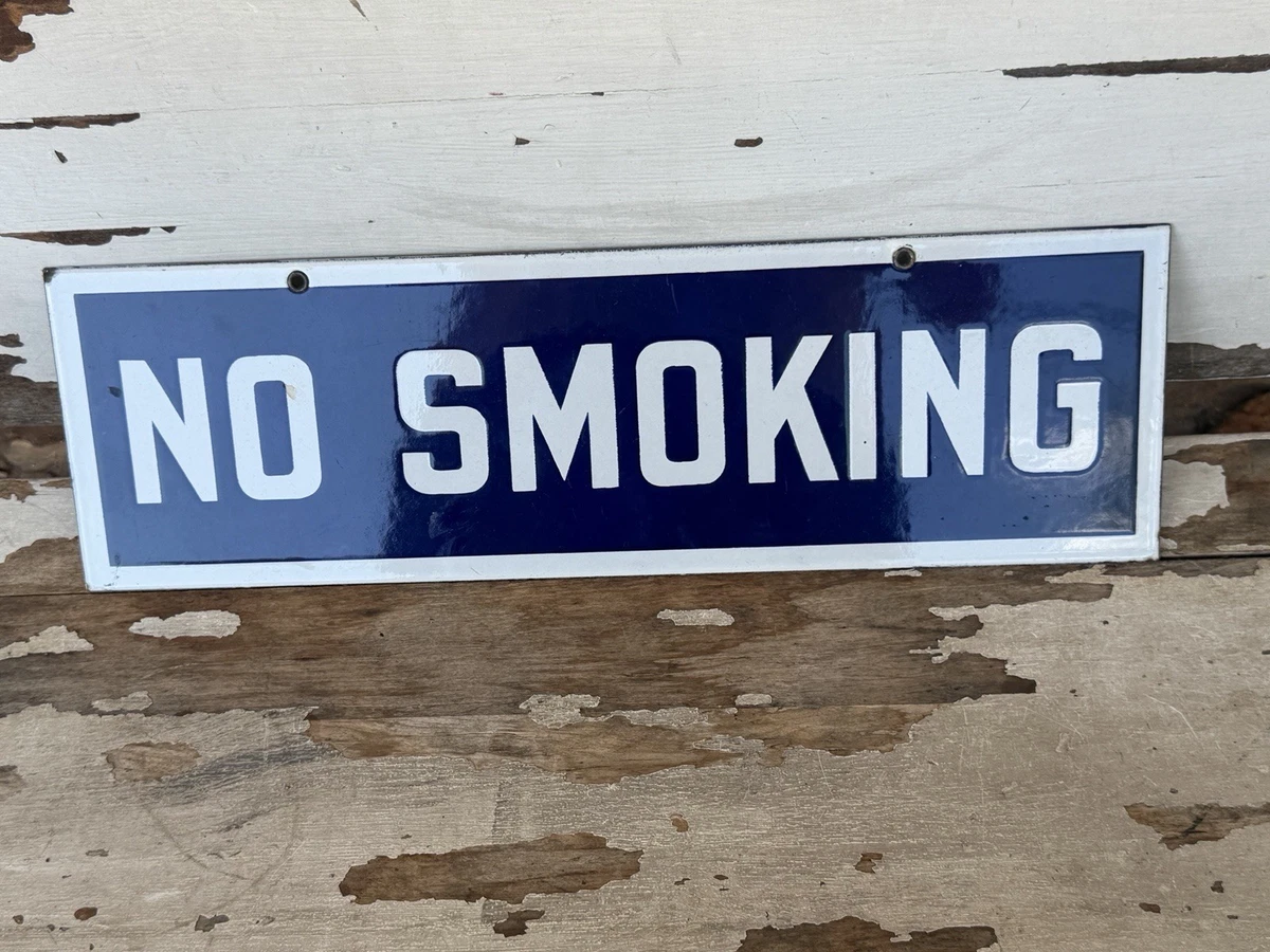 Vintage No Smoking Sign In Original Advertising Signs (1930-1969