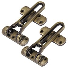 2 Pack Latch Guard Clasp, Home Security Door Locks for Kids, Solid Aluminium All