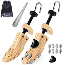 JJDPARTS Wooden Shoe Stretcher, Pair 4 Way Wooden Shoe Tree Extender for Wome...