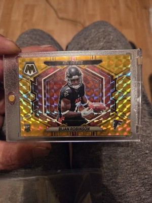 2023 Panini Mosaic NFL Debut Bijan Robinson Gold #ed 7 Of 10 jersey #match 