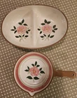 Pair of Vintage Stangl Pottery Wild Rose Pattern Serving Pieces