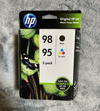 HP 98 Black 95 Tri-Color Genuine Original Inkjet Ink Cartridges 2-Pack 2018