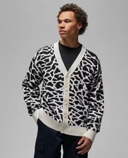 Nike Men's Air Jordan Flight Heritage Cardigan Black DV7573-030 Sz M