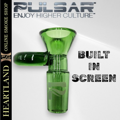 #ad PULSAR 14mm Bong Bowl Head Replacement Slide Thick Quality Heavy Glass GREEN $17.99