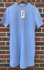 NWT STEVE MADDEN SWEATER DRESS AIR HEATHER BLUE MEDIUM