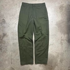 Vintage Military Pants Green OG 507 Baker 70s Utility Mens 30x29 Measured