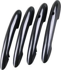 4 PCS Door Handle Cover Trim Black Compatible with Mini Cooper with Push Button