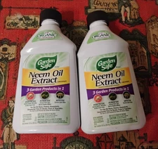 Lot Of 2 Organic Garden Safe Neem Oil Extract Concentrate 10 Oz Insecticide