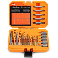 24 Piece Screw Extractor And Left Hand Drill Bits Set Easy Out Screw Extractor S