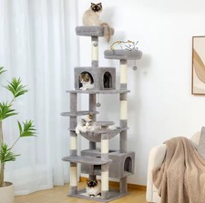 Cat Tree and Tower for Indoor Cats, With Sisal-Covered Scratching Posts Spacious