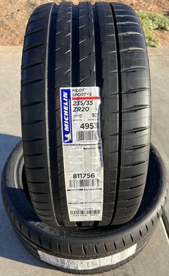 Set of TWO BRAND NEW 235/35ZR20 92Y Michelin Pilot Sport 4S Tires
