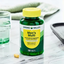 Spring Valley Men's Multivitamin, 150 Tablets for Energy and Vitality Support