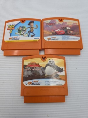 Lot Of 3 V-Tech Games. Cars, Kung Fu Panda & Toy Story 3. Disney & Dreamworks