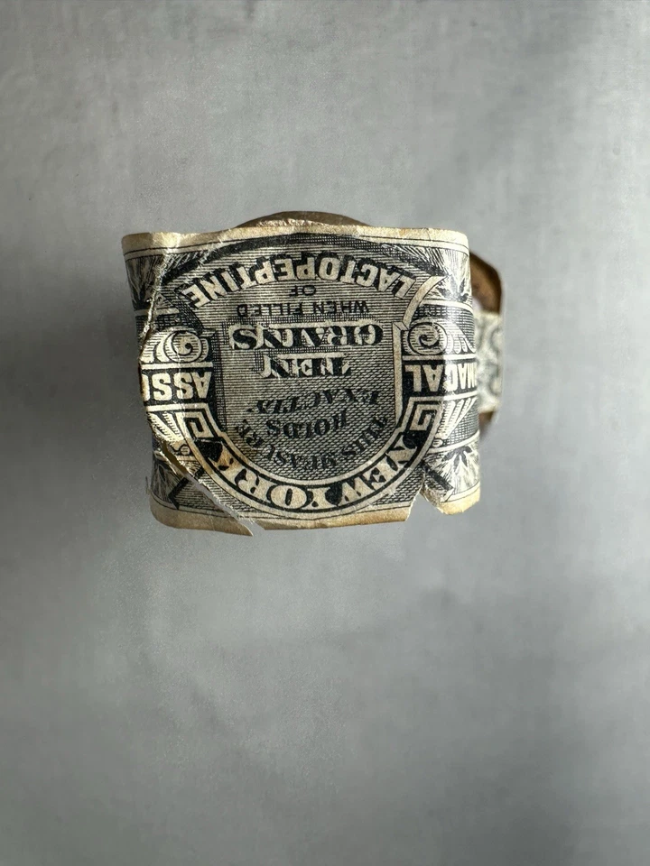 1877 RS187 Pig Lactopeptine New York Proprietary Revenue Stamp Bottle Mint Seal - Image 4 of 4