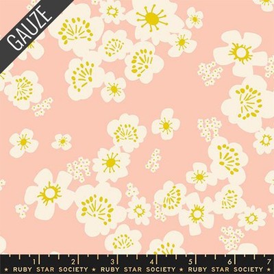 Hana Double Gauze in Peach Blossom | Paper Cuts 2 | Ruby Star Society