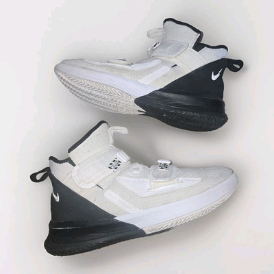 Nike Men's LeBron Soldier White Black Basketball Shoes SIZE