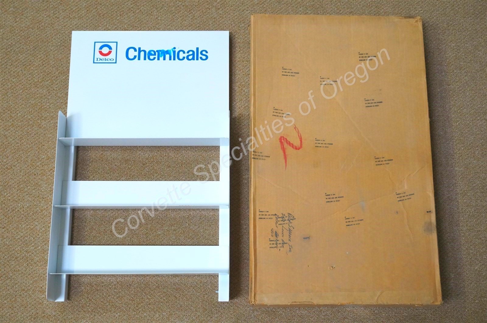 NOS Delco Display Rack Shelf Dealership Dealer Chevrolet OK Service Gas ...