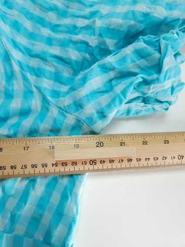 Nobody’s Child Dress Size 14 Blue Gingham Check Midi Seersucker Starlight Summer - Picture 9 of 10