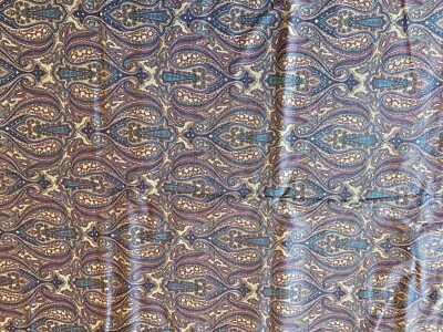 RJR FABRICS~Colonial Shades~PAISLEY~Jinny Beyer~SINGLE CUT 5 YDS~Mauve Navy Tan~